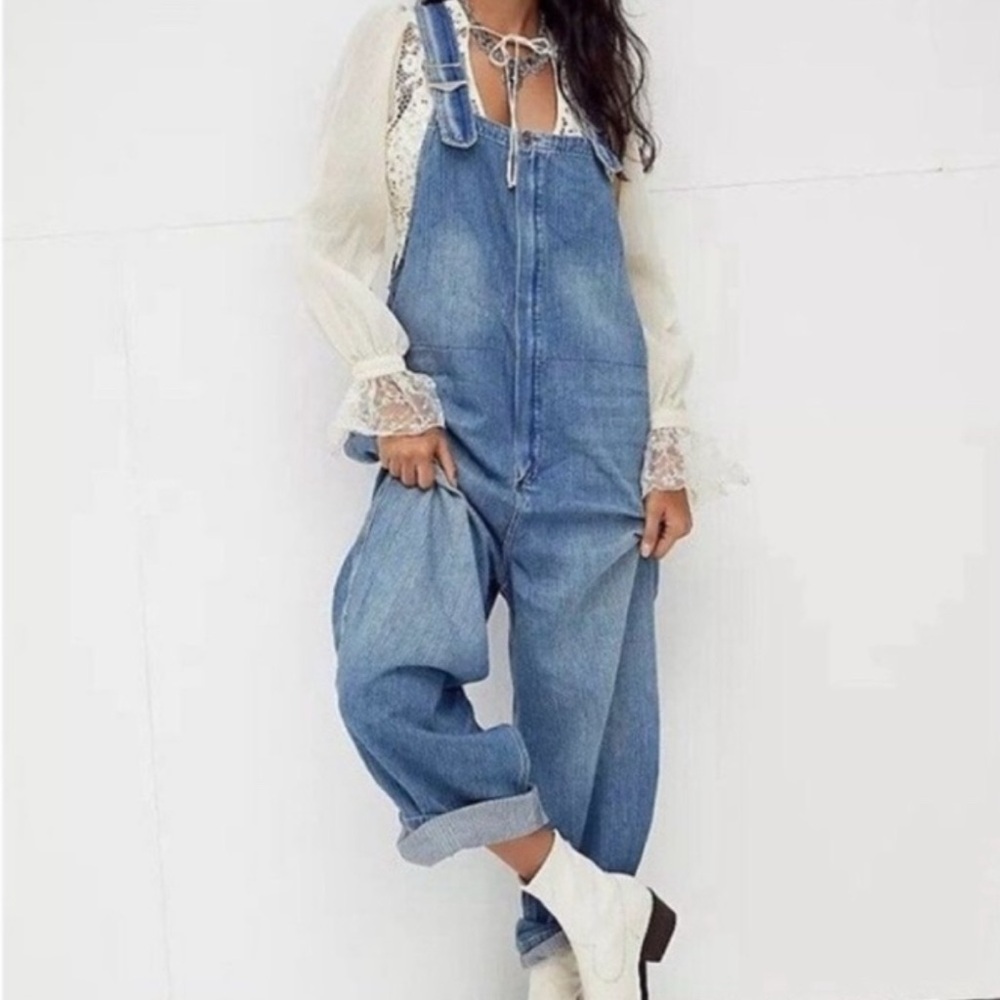 Free People We The Free Hunter Denim Overall XS